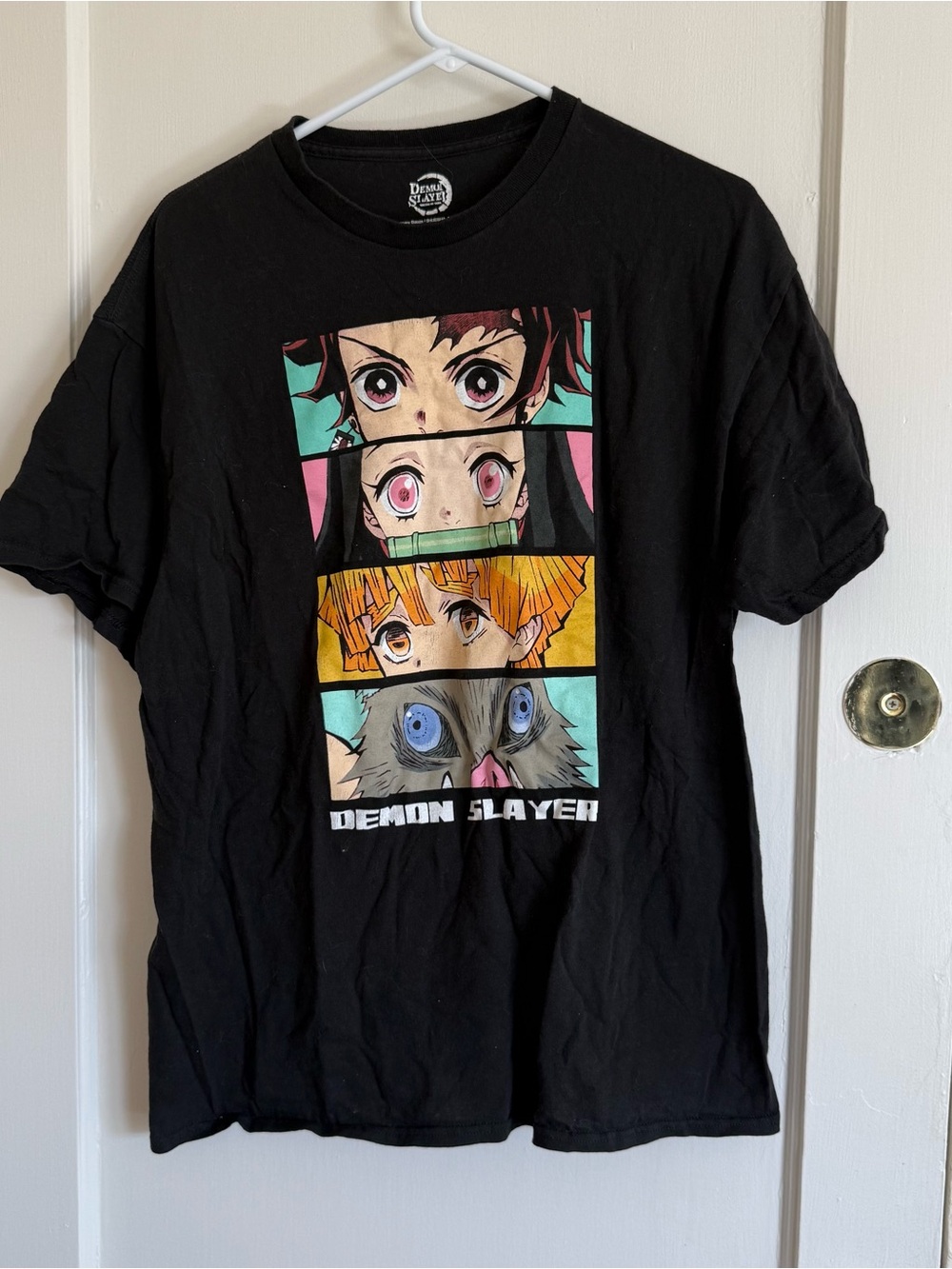 Black Graphic T-Shirt with Anime Design